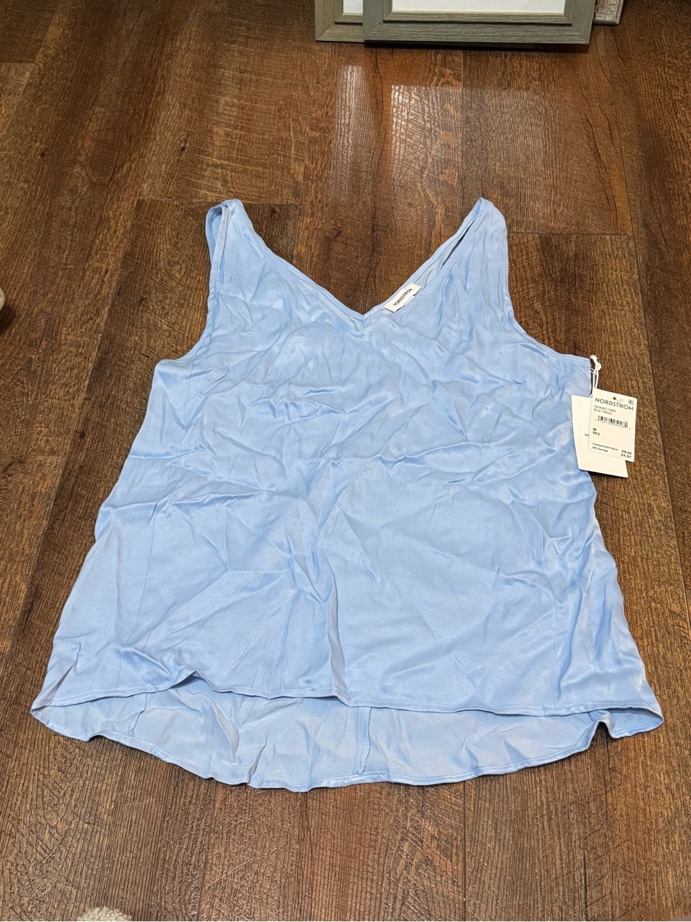 NWT Nordstrom Light Blue V-Neck Tank